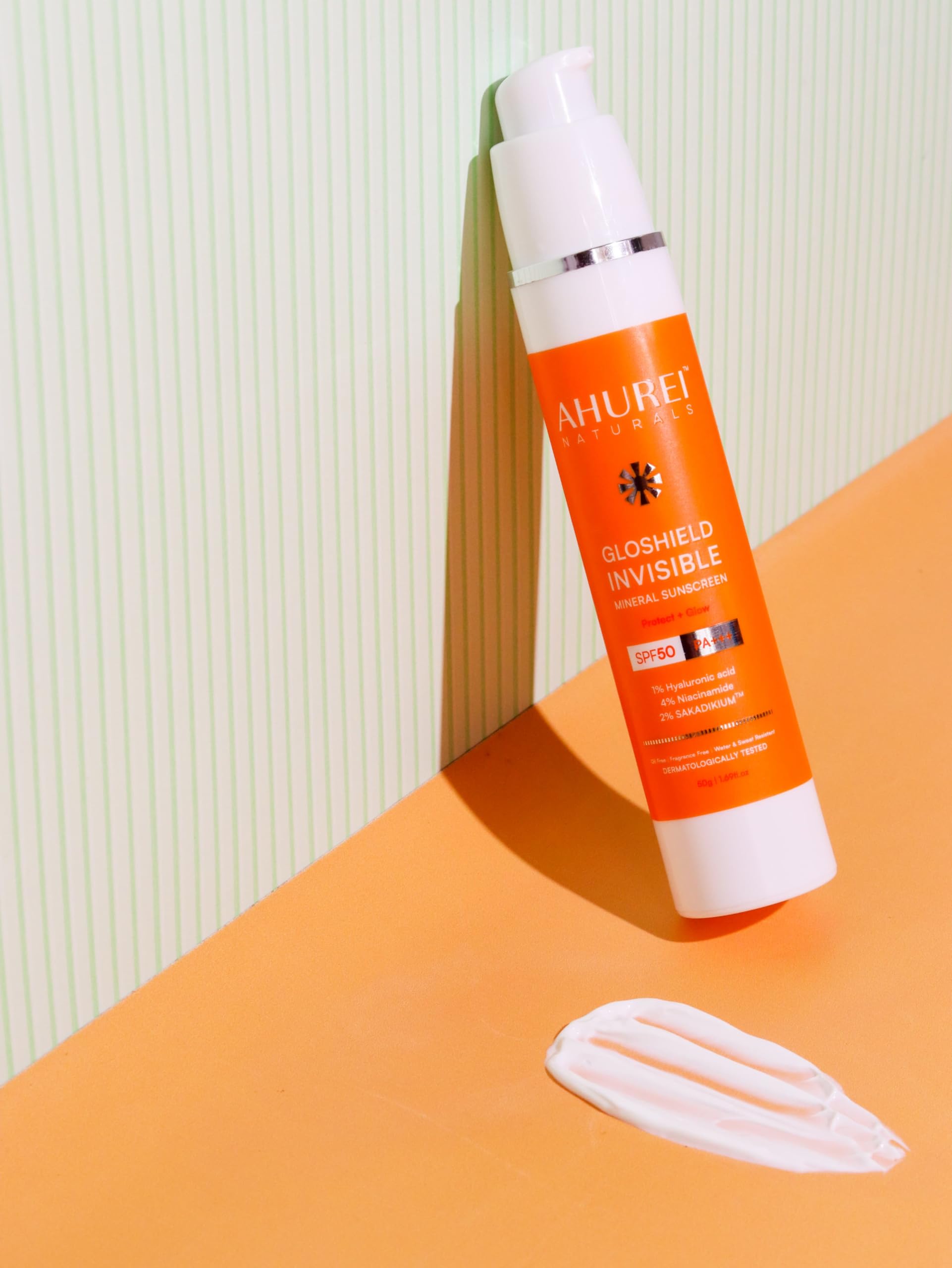 GLOSHIELD НЕВИДИМЫЙ МИНЕРАЛЬНЫЙ СОЛНЦЕЗАЩИТНЫЙ КРЕМ SPF 50 PA+++ | Водостойкий солнцезащитный крем | Не оставляет белых следов | Быстро впитывается | Ультралегкий и нелипкий | 20%