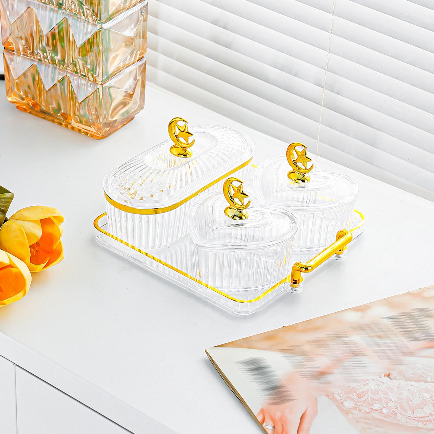 

Ближневосточный фестивальный поднос с фруктами для гостиной, прозрачный поднос для чая, тарелка для закусок, конфетная тарелка