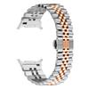 For Samsung Galaxy Watch Ultra 47mm Wrist Band 5-Bead Stainless Steel Butterfly Clasp Watch Strap
