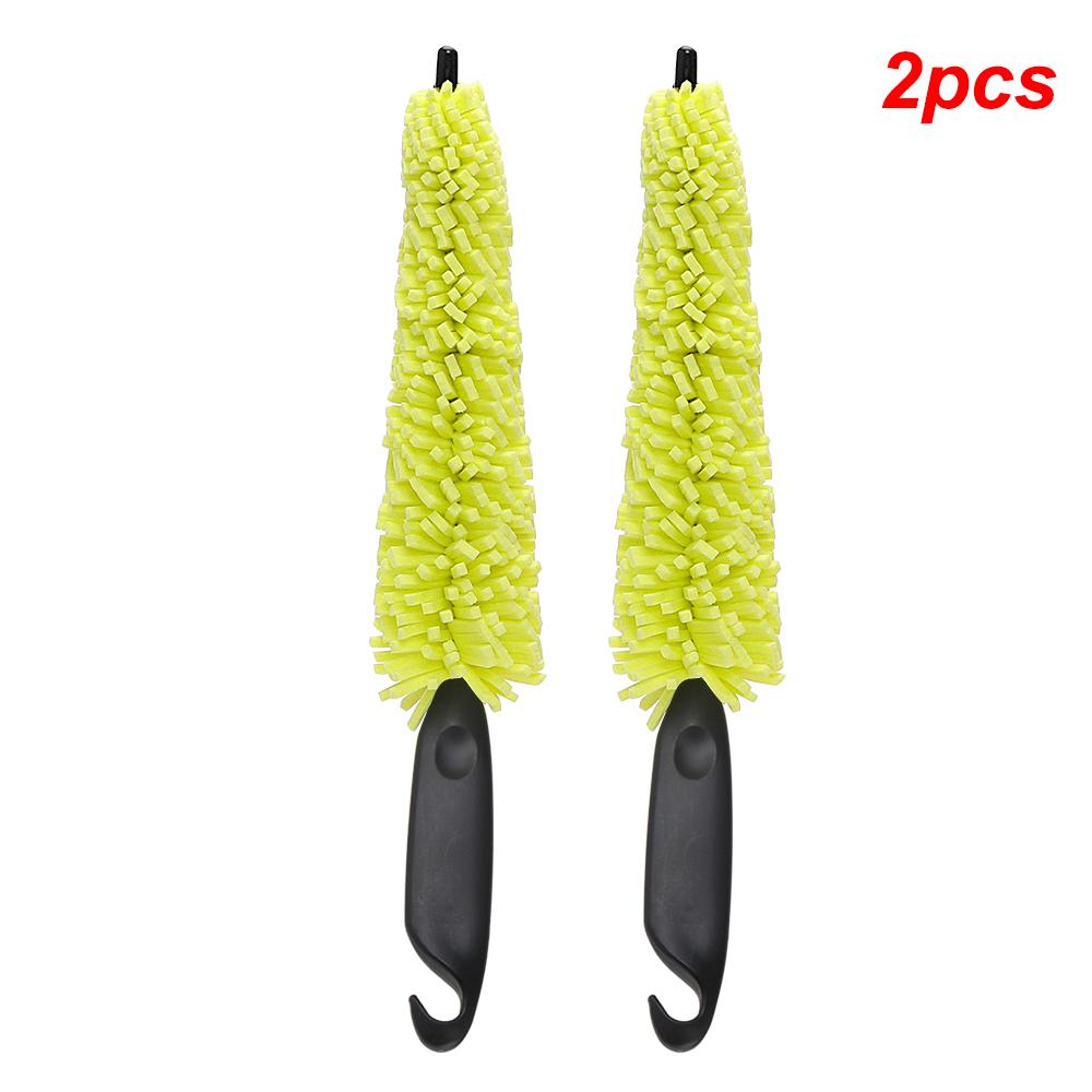 29cm Sponge Brush Motorcycle Wheel Rims Washer Car Hubcaps Wash Auto Cleaning Tool With Handle Bicycle Dirt Pit Bike Accessories