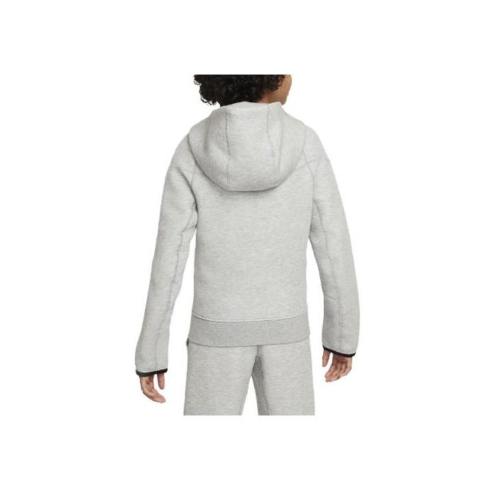 Nike Sportbekleidung Tech Fleece Logo-Print Zip-Up Hoodie Kinder-Hoodies Hellgrau FD3285063