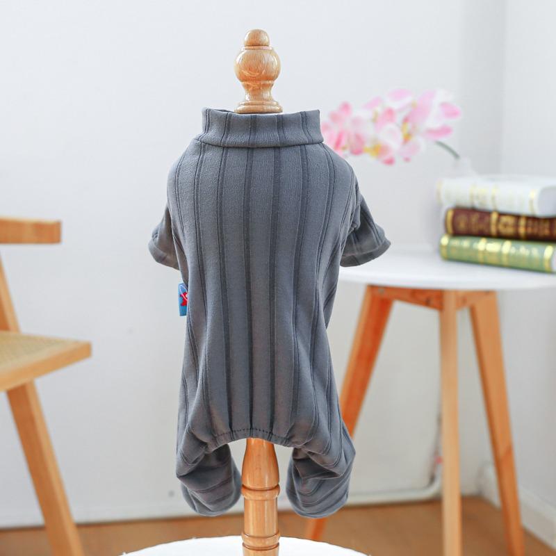 Pet circle, pet clothes, dog and cat clothing, clothing, one-piece black and white strip home clothes