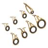 8pcs Fishing Rod Tip Repair Kit Fishing Rod Guides Stainless Steel Ceramic Ring Rod Tip Guide Replacement 8 Sizes