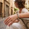 European Crystal Beaded Lapis Lazuli Unisex Bracelet: Simple, Retro, Versatile Jewelry