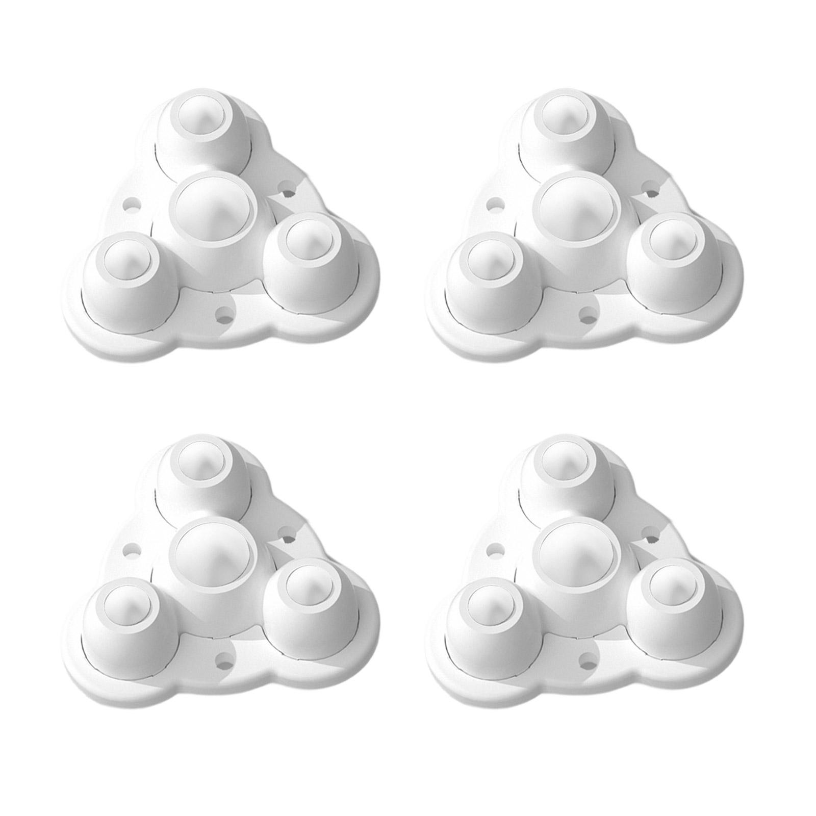 

Набор из 4 легко устанавливаемых самоклеящихся нейлоновых мебельных колес Нейлоновые мебельные глайды Улучшения для мобильности дивана, стола и шкафа белый