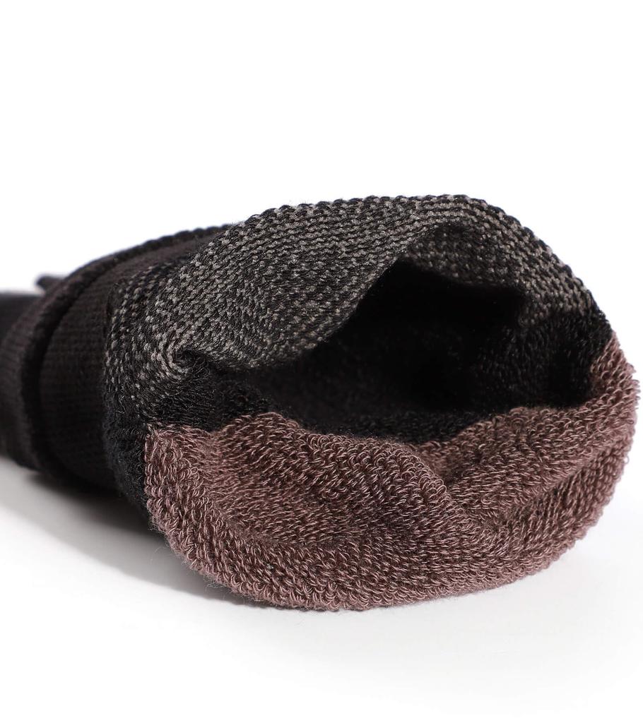 WIOIW Men's Coolmax Five-Toe Socks, Towel Fabric, Business, Thick Pile Sole, Sports, Running, Durable, 3-Pair Set