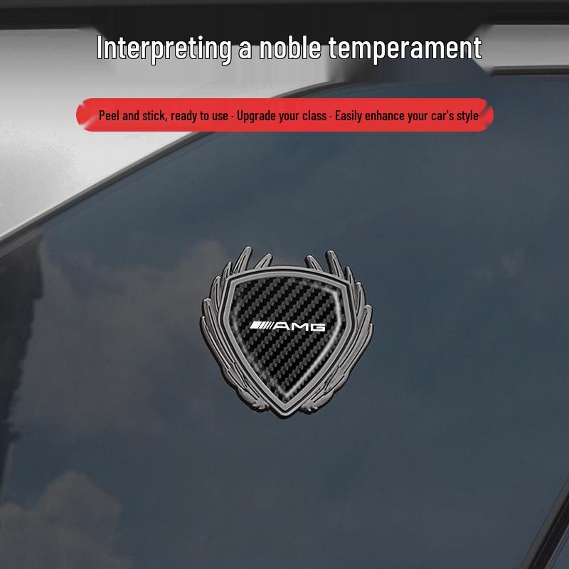 Mercedes GLC300L/GLC260L Metall Flügel Emblem Seitenfenster Aufkleber