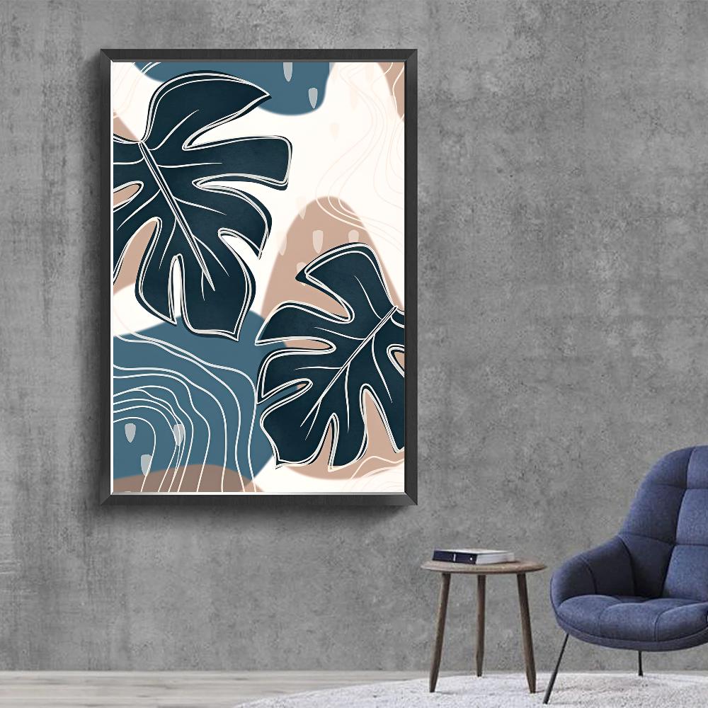 

Листья пальмы DIY липкий плакат водонепроницаемая бумажная наклейка кофейня бар наклейки настенная живопись 21*30cm No Frame