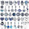100% стерлінгове срібло 925 проби Firefly Charms Evil Eye Air Ball Blue Charms FitНовий оригінальний браслет Виготовлення ювелірних виробів своїми руками