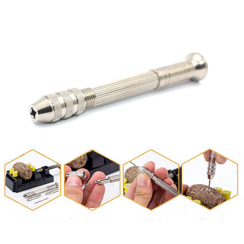 Buy 1 Set Pin Vise Precision Hand Drill Tools with Twist Drill Bits Screw Eye Pins for Resin