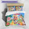 3pcs Custom Name CoComelon - Dance Party Bedding Set Duvet Cover Closure Includes 1 Duvet Cover & 2 Pillowcases for All Seasons Bedroom Decor