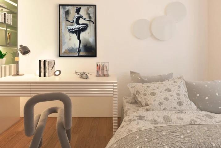 Obrazy Grafika styl Banksy Plakaty do salonu Loft Street Art Baletnica
