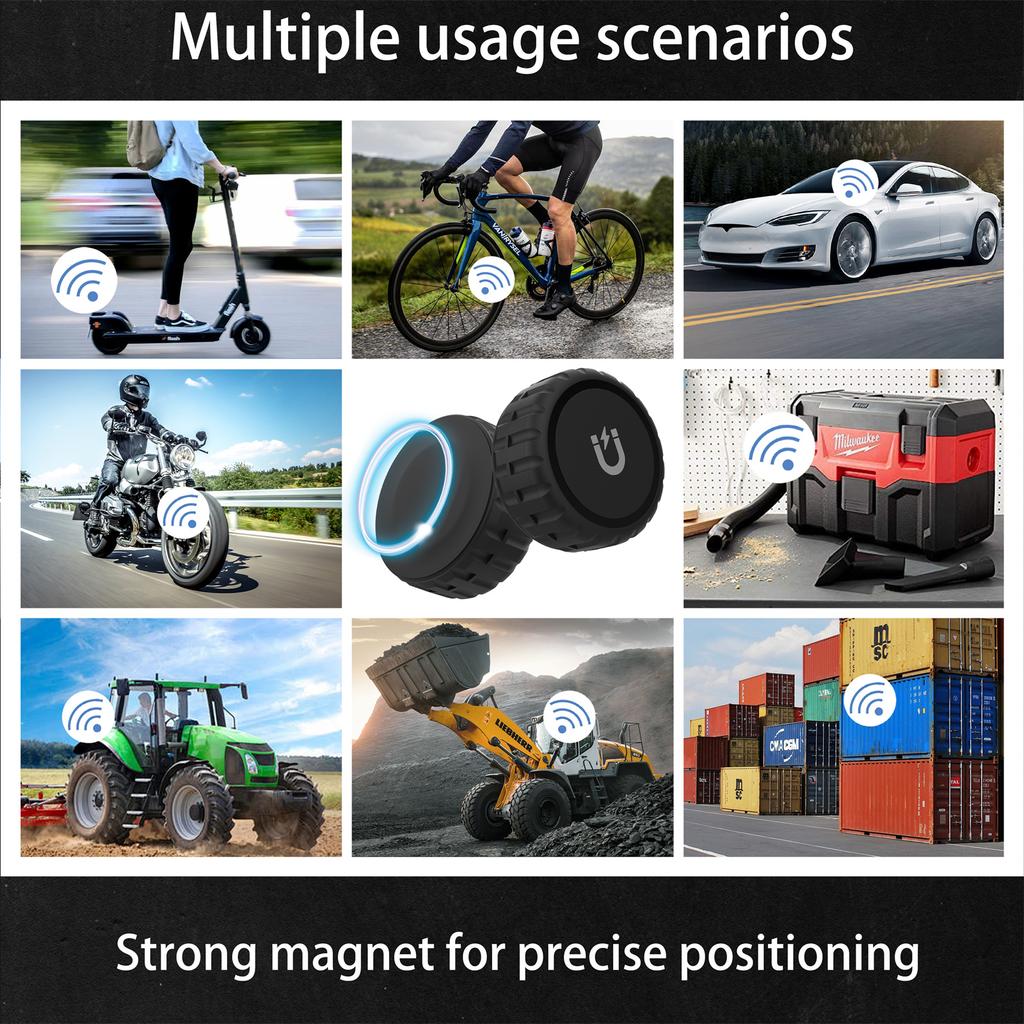 For Apple Airtag Bluetooth-compatible Tracker Adhesive Waterproof PC Protective Case