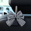 1Pc Car Seat Back Hook Polka Dot Bow Hanging Holder Car Storage Hanger Interior Accessories Female Automobile Practical Hook