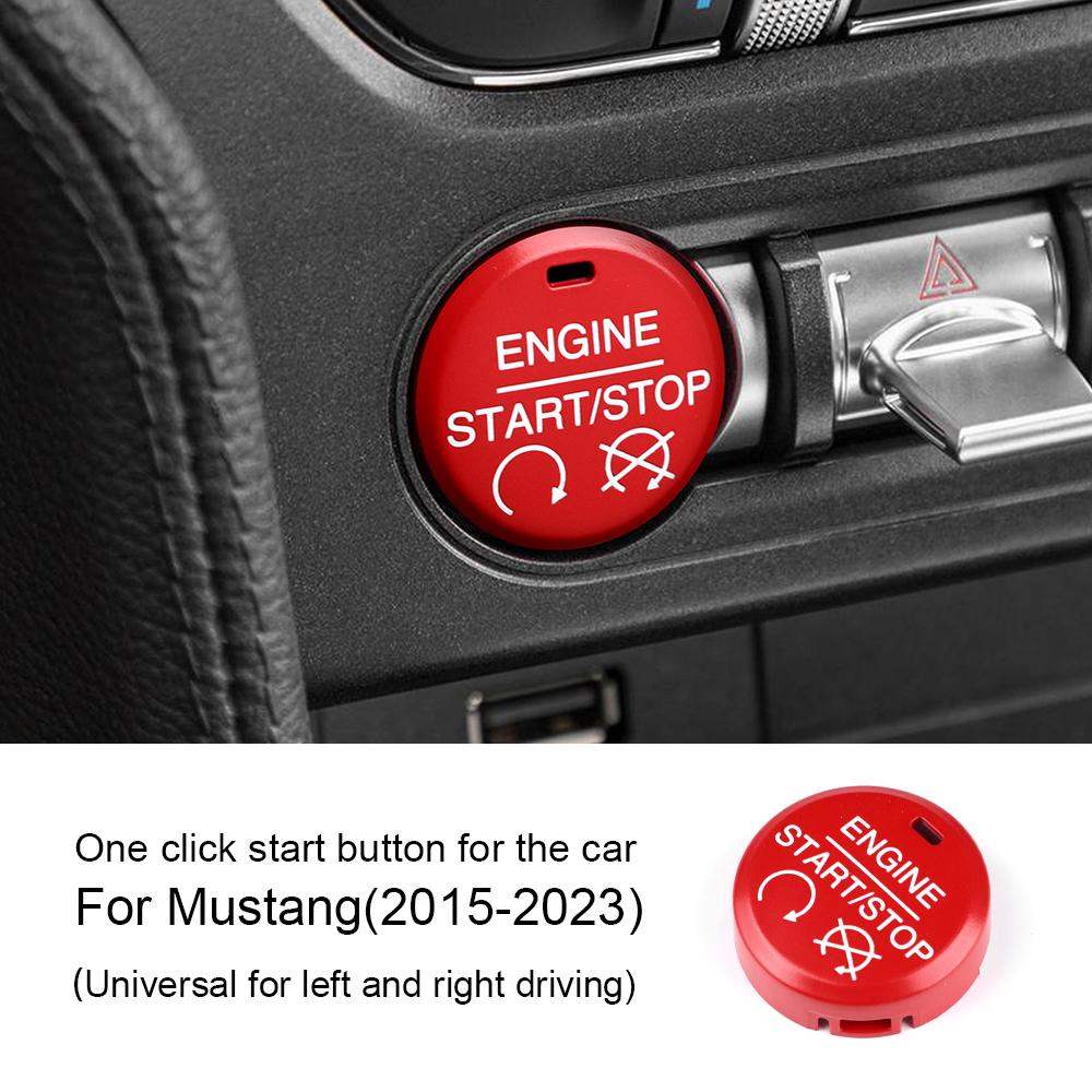For Ford Mustang 2015 2016 2017 2018      Crystal ABS Switch Car Engine Start Button Replace Ignition Cover
