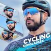 Lunettes de soleil de cyclisme SCVCN Hommes Lunettes de vélo Lunettes de sport pour vélo Lunettes pour VTT extérieur Route Course à pied Protection UV400 Lunettes