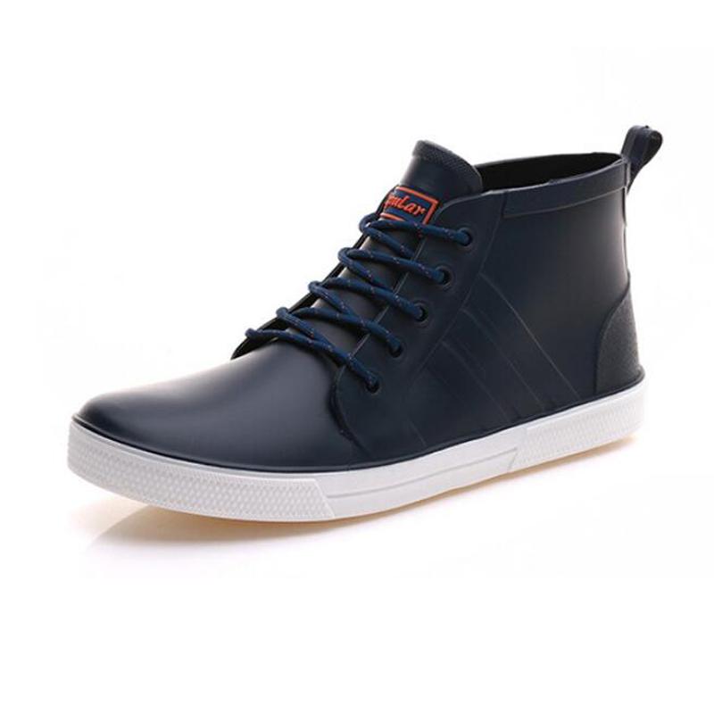 Rainboots Slip Water Shoes Fishing Boots Short Rubber Rain Boots Man Bot Garden Boots Men Lovers Shoes H453