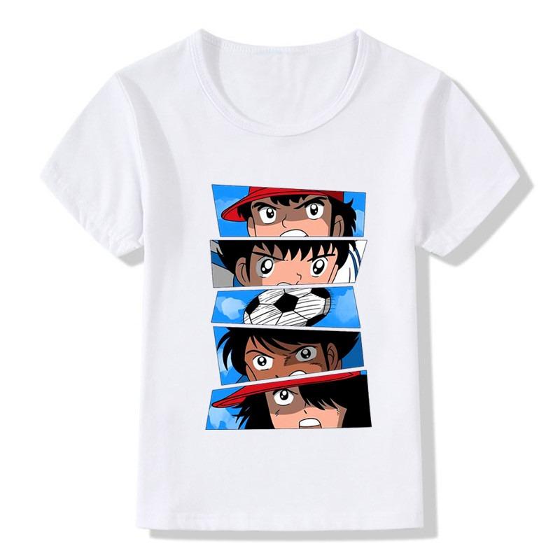 Anime Captain Tsubasa Le Petit Footballer Print Cartoon T-shirts Summer Kids T shirt Girls Boys Clothes Children Tops,HKP2309