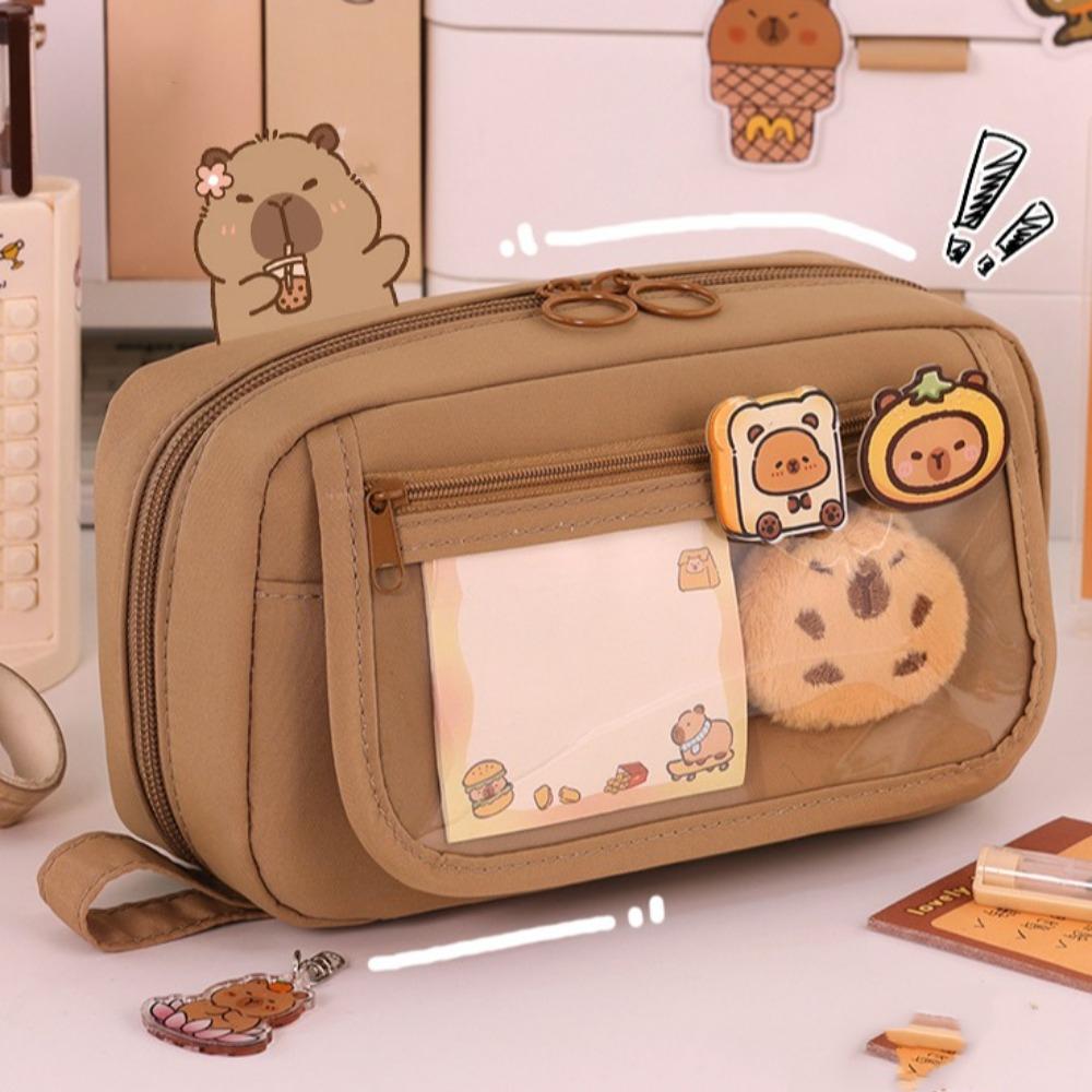 Large Capacity Pencil Bag 5 Layers Pencil Case Creative Makeup Storage Bag  Student
