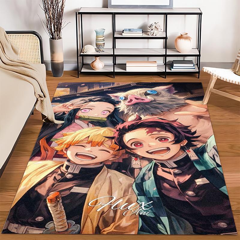 Anime Style Carpet with Characters and Vibrant Colors for Home Decor Suitable for use as an anti-slip for living room bedroom sofas
