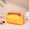 Large Capacity Makeup Bag Fashion Portable Travel Storage Cosmetic Cases Zipper Solid Color High-Value Handheld