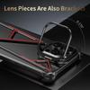 For iPhone 16 Pro Max Bumper Case Four Corner Airbag Kickstand Boardless A-Shape Metal Phone Cover
