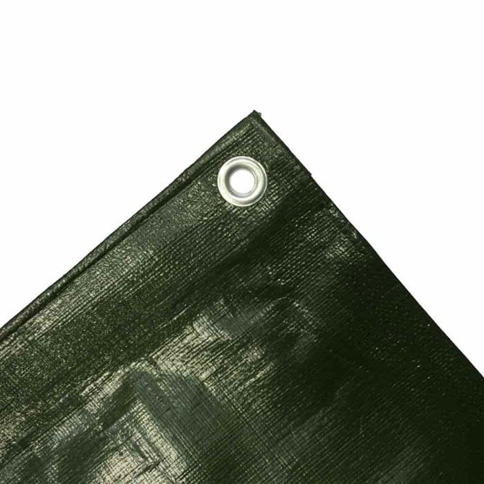 Bâche de protection 4x5m, 210g/m², verte, étanche, et anti-UV (20m²)