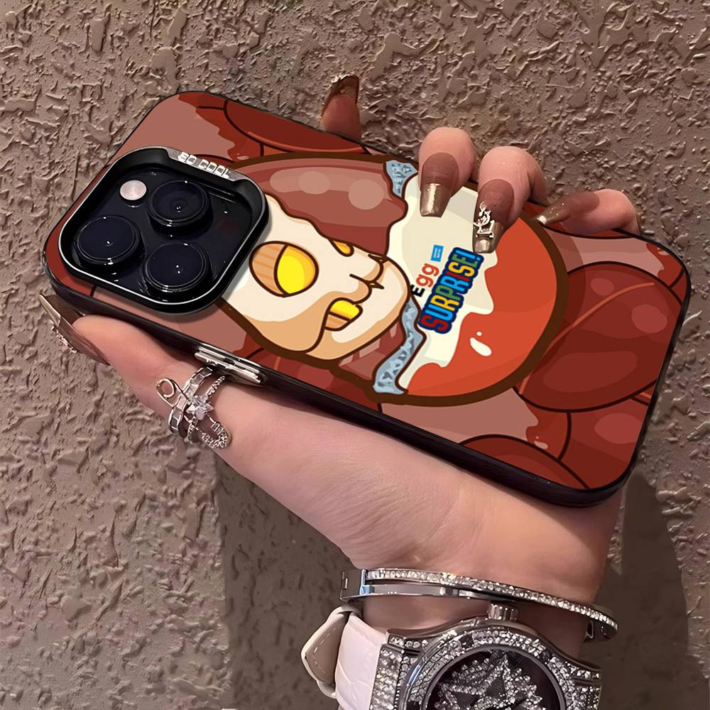 Trolly Egg KINDER JOY Surprise Phone Case For IPhone 17 16 15 14 13 12 11 Pro MAX Matte Shockproof Back Anti Fall Matte Cover