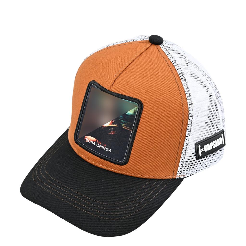 Personalized cartoon cartoon hat, trendy and cool mesh hat, embroidered baseball cap, sun protection breathable peaked cap source manufacturer