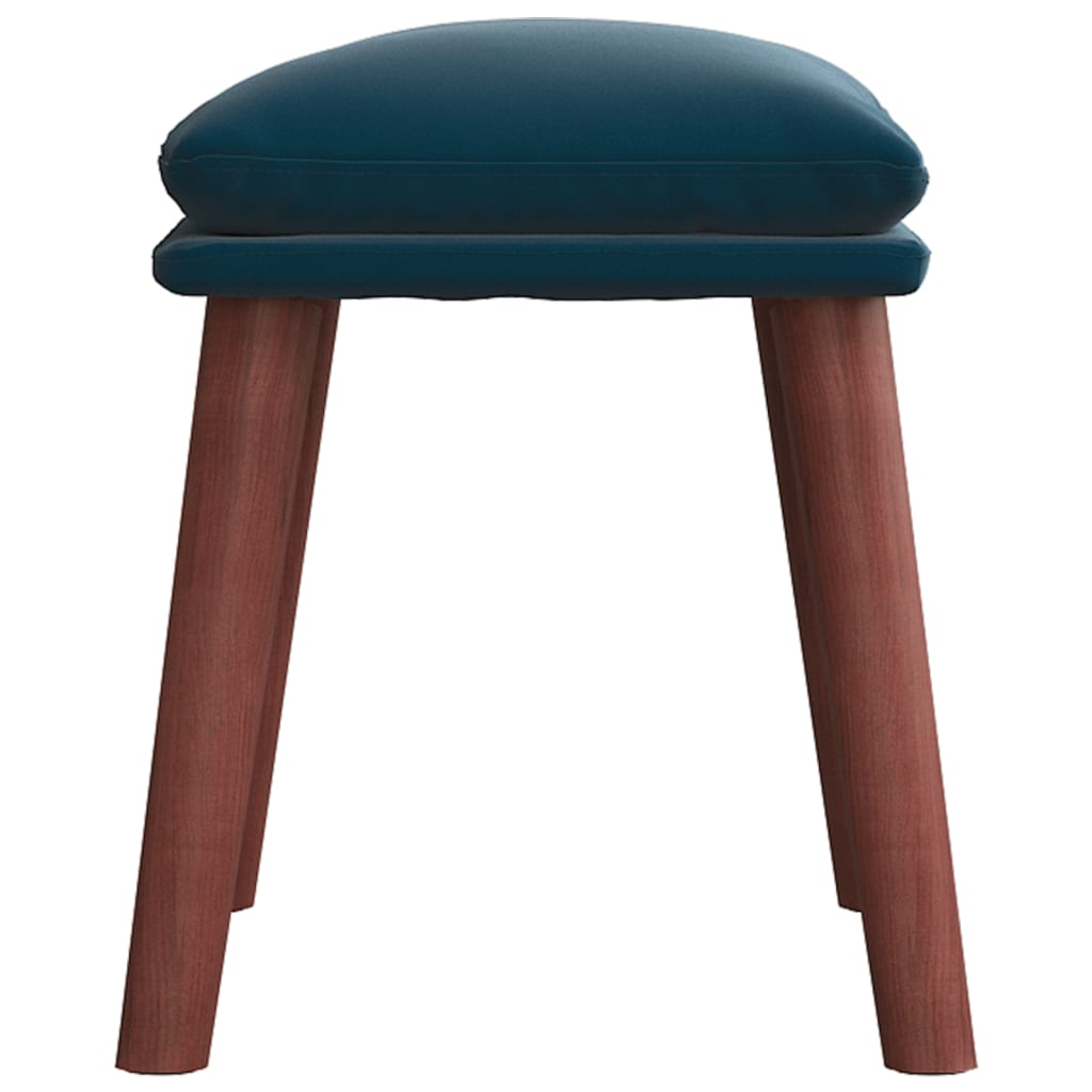 Footstool Blue 45x29.5x35 Cm Velvet