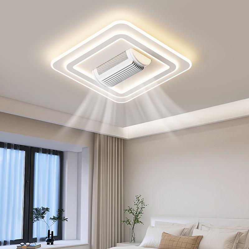 Customized Smart Leafless Ceiling Fan Light - Modern Tricolor with Voice Control for Living Room or Bedroom.