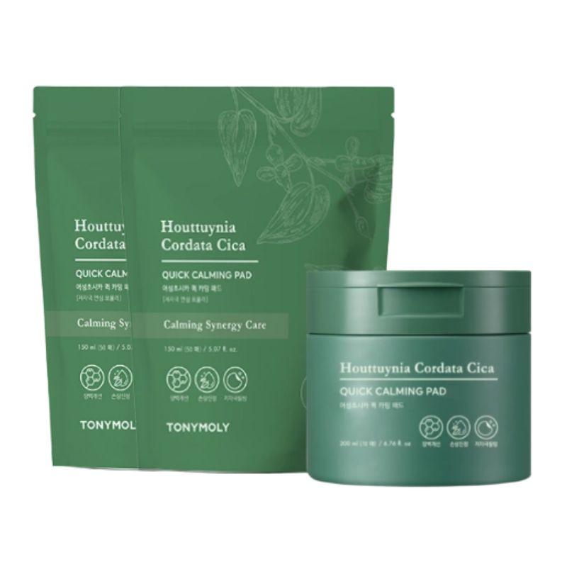 

[TONYMOLY] Houttuynia Cordata Cica Quick Calming Pad Starter & Refill Set (70 Pads + 100 Pads Refill) Main (70p) + Refill (100p) Set