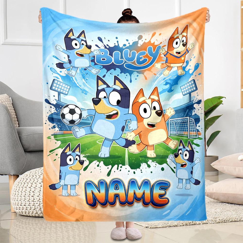 Soccer Fun All Customize Your Name Blanket Cozy Personalized Blanket Comfortable for Bedding Picnics Home Decor Office Chair All-Season Use