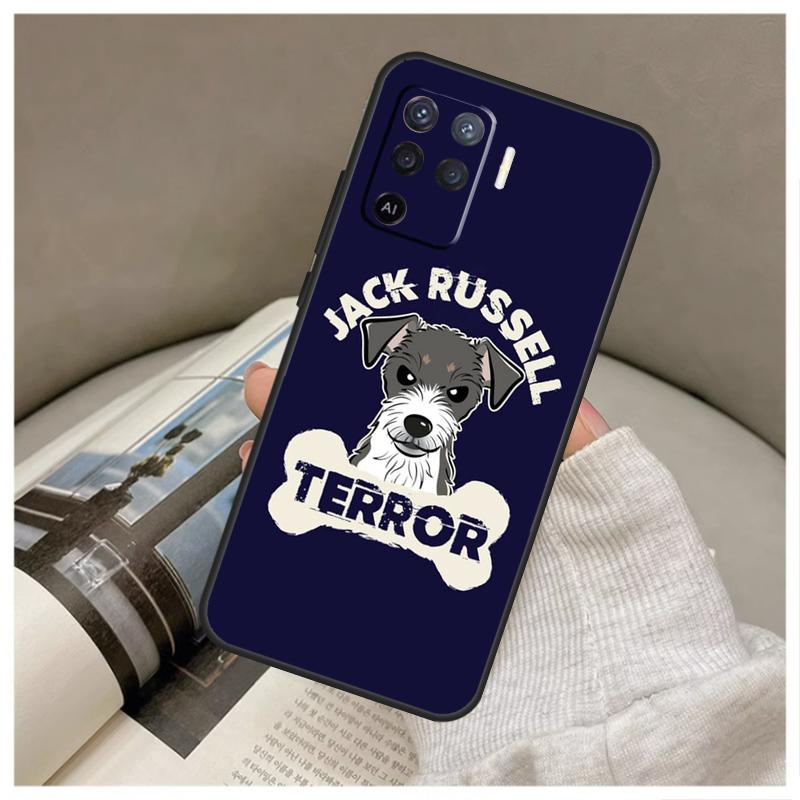 Jack Russell Terrier Cute Puppy Dog For OPPO A74 A94 A54 A17 A77 A58 A78 A98 A15 A5 A9 A96 A76 A16 A52 A72 A79 A53S A57S Case