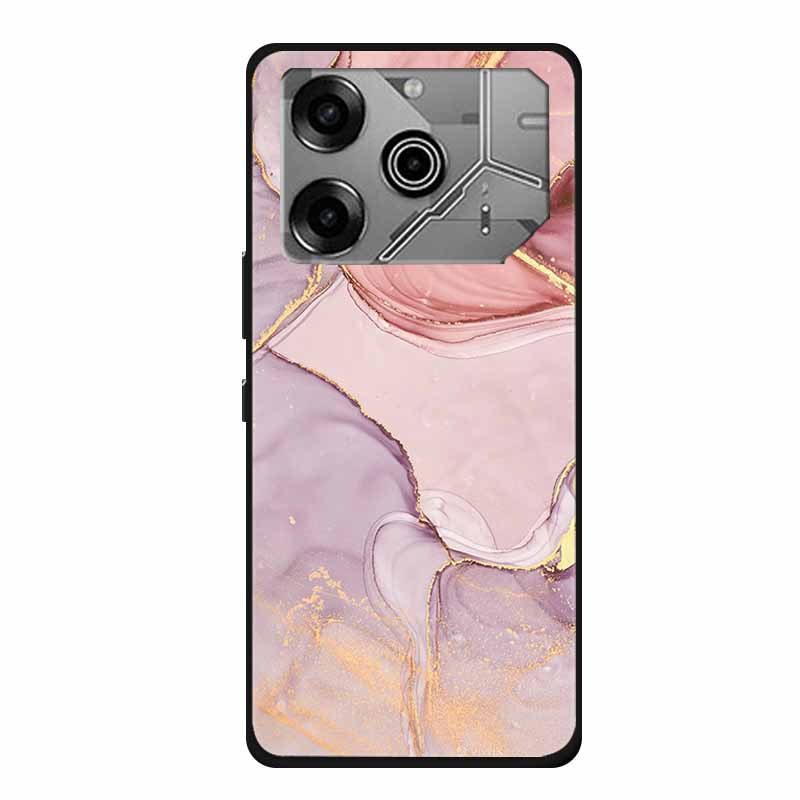 For Tecno Pova 6 Pro Case Marble TPU Silicone Soft Back Cover Phone Cases for Tecno Pova6Pro 5G LI9 Protector Mica Painted Coque