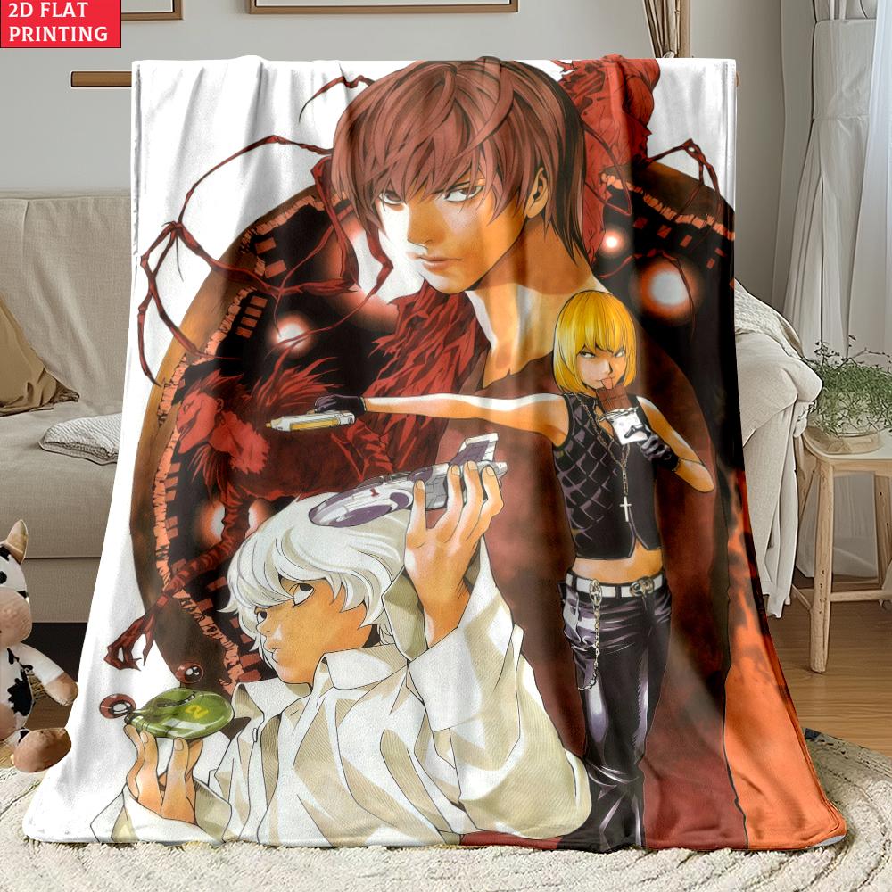 Light Yagami Print Thin Flannel Blanket for Bedrooms,Living Rooms,Sofas Blankets,Lunch Breaks,blankets Fluffy Blanket
