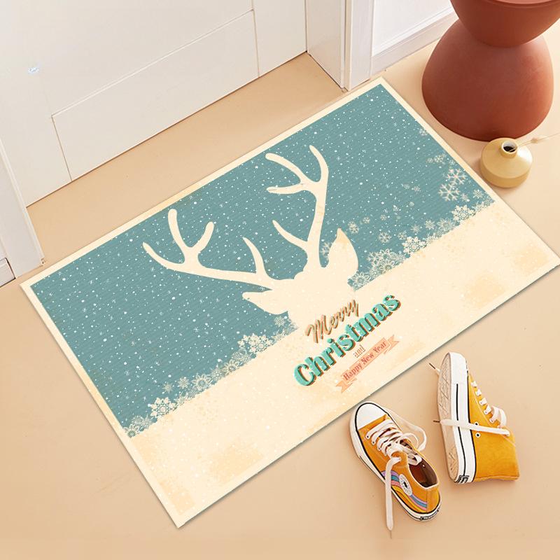 Christmas Holiday Decoration Door Diatom Mud Mat Household Non-slip Quick Dry Absorbent Foot Mat Holiday Door Mat