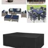 128 Sizes Waterproof Outdoor Patio Garden Furniture Covers Rain Snow Chair Covers (silver And Black Optional)