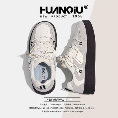 Global Women's Shoes Spring Versatile Casual Board Shoes Women's 2025 New Women's Shoes Student Platform Shoes Women's Trend White Shoes