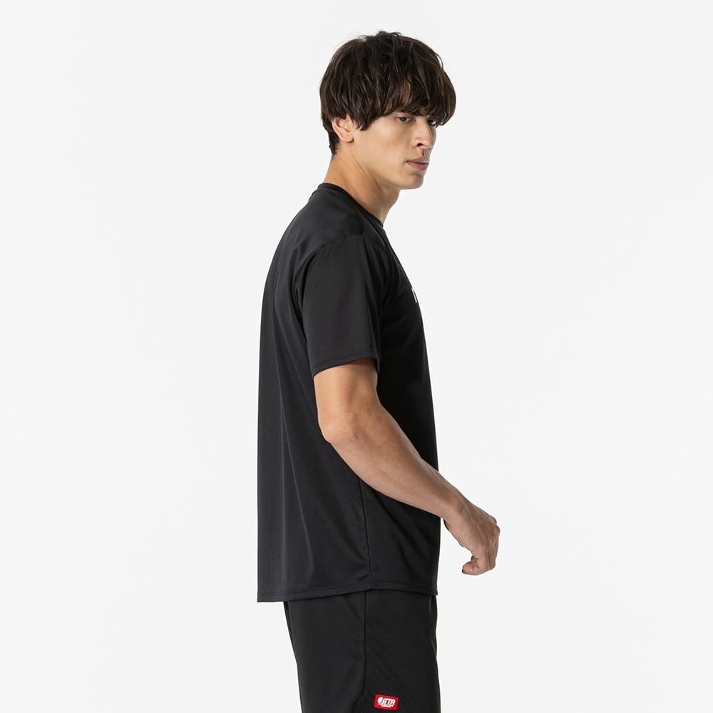 Mizuno Table Tennis Game Short JTTA M Shirt, Sleeve, U-Neck, Unisex, Moisture-Wicking, Quick-Drying, Certified, 82JAA110, Black/White,