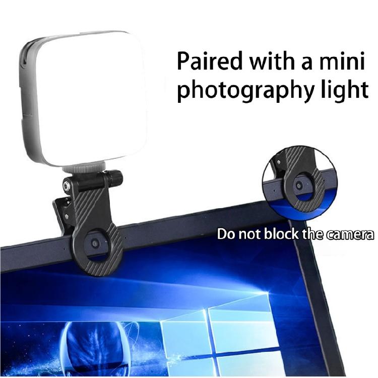 Flexible Camera Light Clip With 2.8cm Clamping Ranging Optimaled Illuminating For Streaming Recording