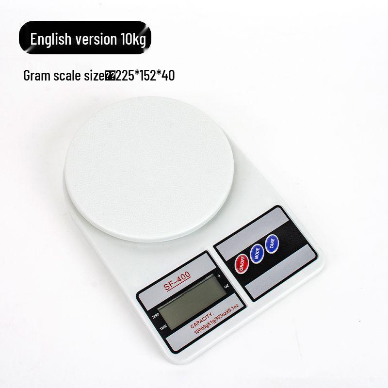 SF400 Digitale Küchenwaage, 10 kg - 1 g, zum Wiegen von Backzutaten, Lebensmitteln, Kräutern und Schmuck