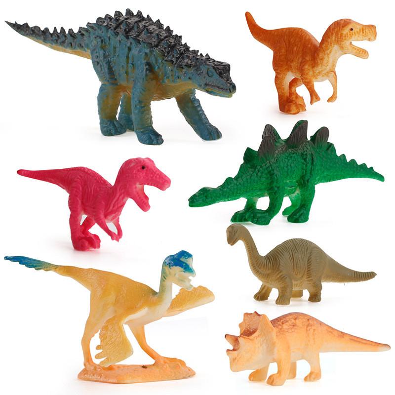 Dinosaur Static Figures Pack With Durable Plastic Material For Gift And Play