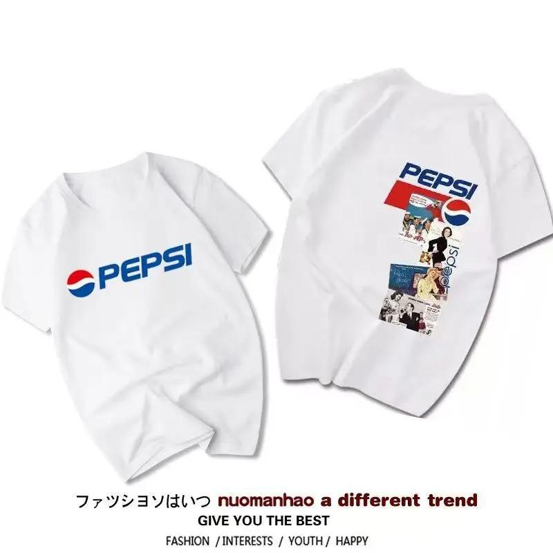 New Coca Cola Collaborative Fanta Sprite Short Sleeve T-Shirt Unisex Couple's Fashion Cotton Summer Casual Print 2026 New Tees