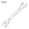 Uxcell Set of Double Thin 12x14mm Metric Super Slim Small Flat Head Mirror for Automotive Repair and Furniture Assembly 3-Piece Open-End Wrenches,