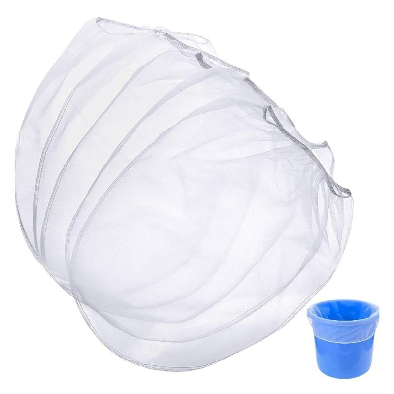 250 Micrometer Paint Filter Bags Paint Strainer Bag Elastic Edge 5 Gallon Bucket Compatible Reusable for Sprayers Gardening