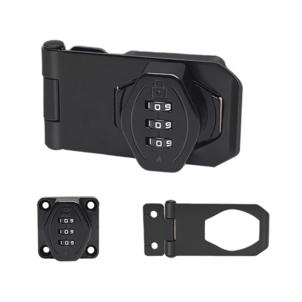 Multipurpose Without Key Bifold Door Lock Combination Twist Knob Hasp Latches for Cabinet and Closet Double Door