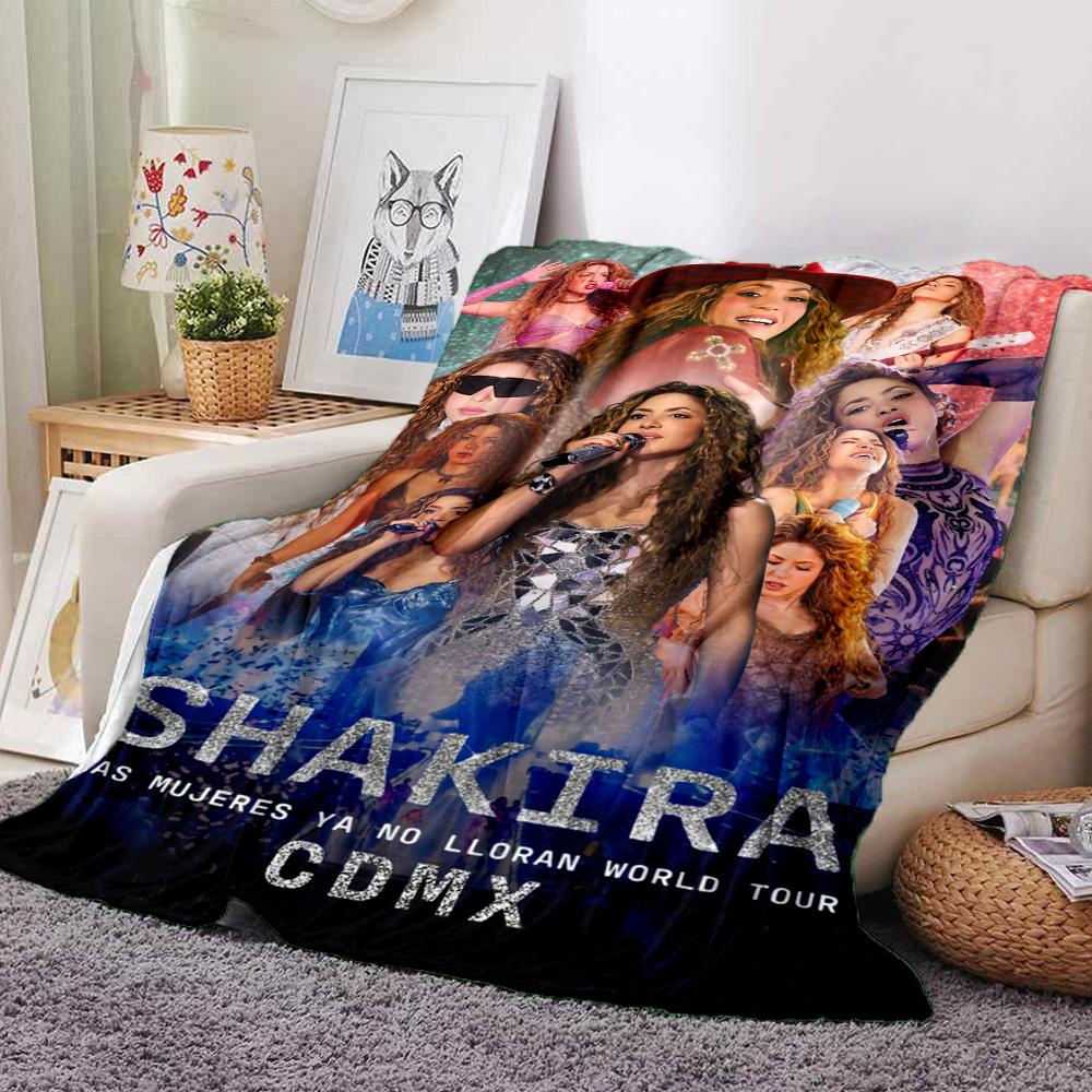 Shakira Print Flanelldecke Hohe Qualität Warm Bequem Decke für Alle Jahreszeiten Perfekt für Geschenke Heimdekoration