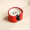 4Pcs Cute Apple Ceramic Dipping Plates with Storage Rack, Multi-scene Snack Plate & Decor Gift