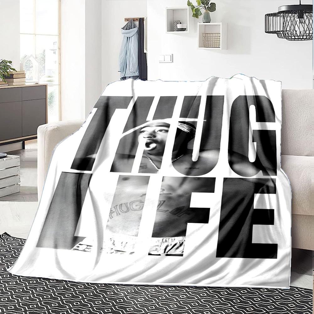 Tupac Kunst Aktivismus Leichte Decke Weich & Perfekt für Sofa Couch Büro Bett Picknicks Vier Jahreszeiten Mehrzweck Modern Ideales Geschenk Zubehör Y15